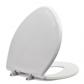Bemis 1000CPT (White) Paramount Plastic Elongated/Round Toilet Seat w/ St. Steel Hinges, Extra Heavy-Duty (up to 1,000 lbs) Bemis